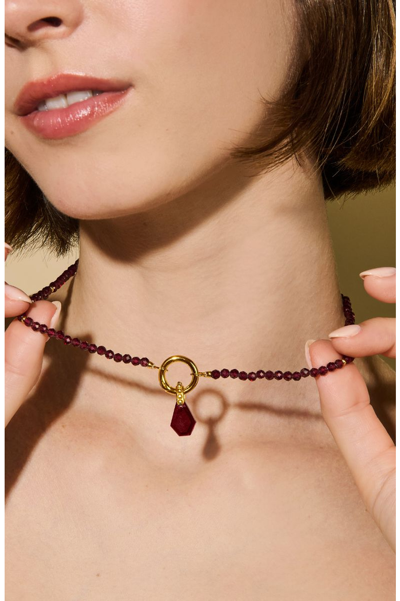 Garnet Energy Gemstone Necklace, Alternate, color, Garnet