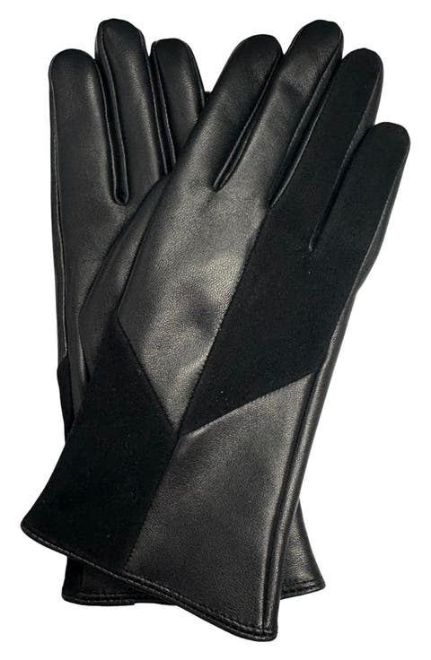Tech Suede & Leather Gloves