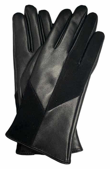Tech Suede & Leather Gloves