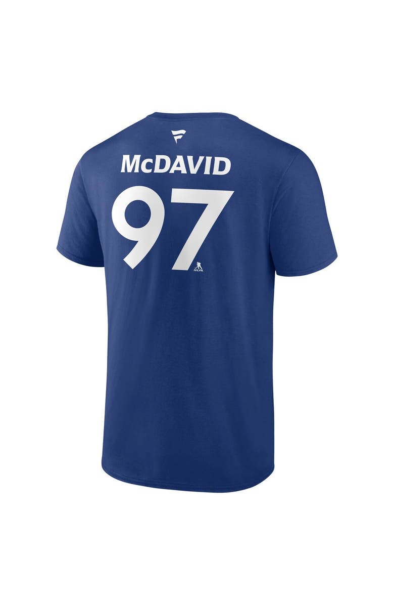 FANATICS Men's Fanatics Connor McDavid Royal Edmonton Oilers 2025 Stanley Cup Final Name & Number T-Shirt, Alternate, color, 