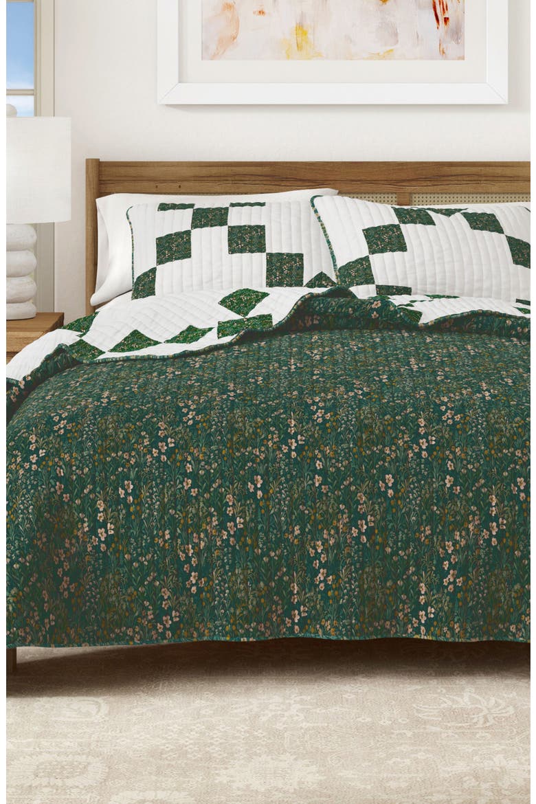 Floral Patch Quilt Set, Alternate, color, GARDEN STAR