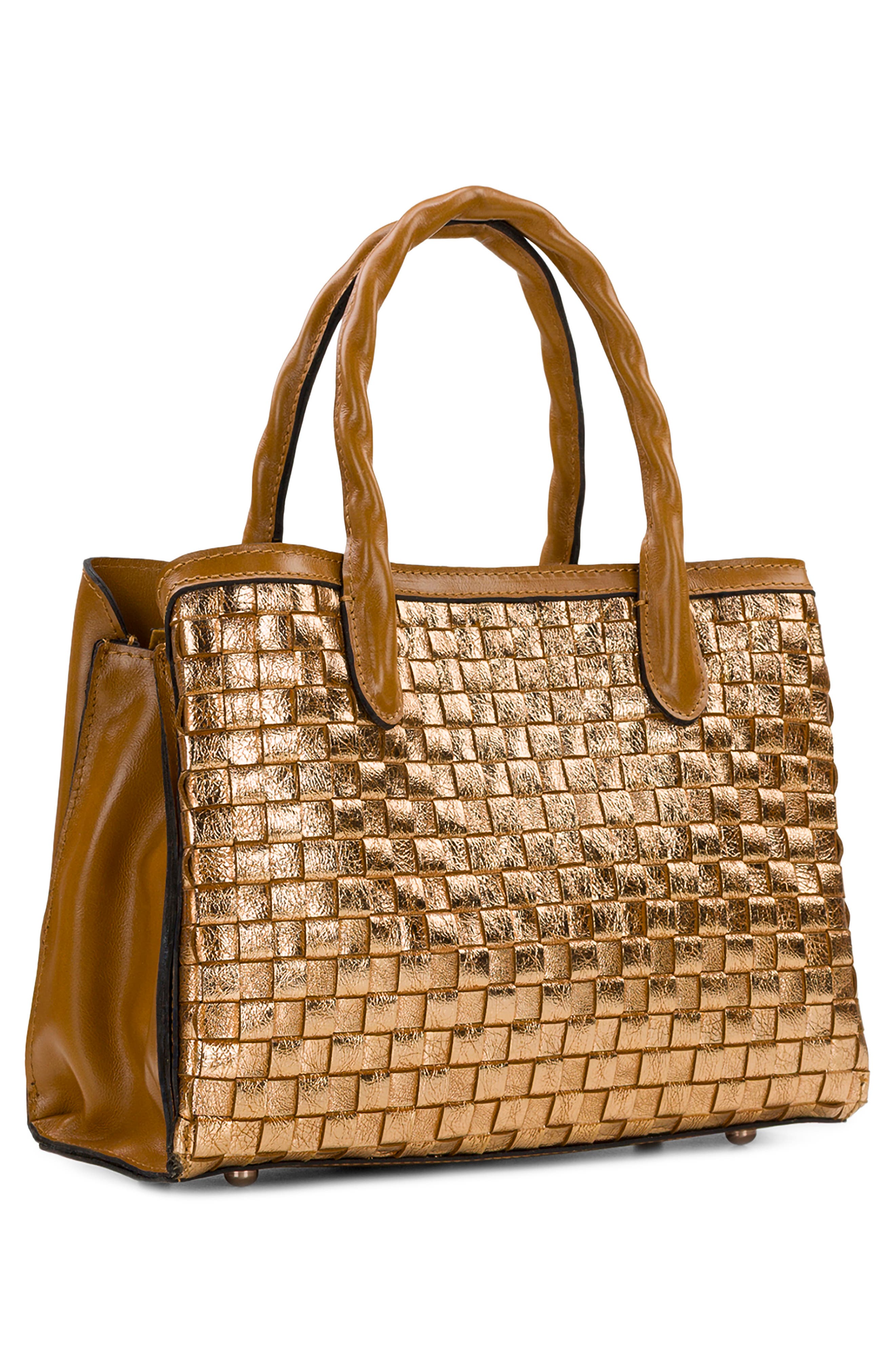 Genovese Woven Leather Tote, Alternate, color, LIGHT TAN