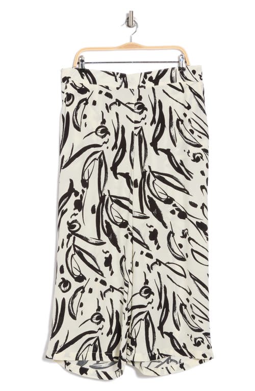T Tahari Crop Wide Leg Palazzo Pants In White