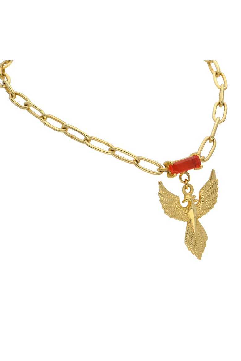 18k Gold Vermeil Phoenix Firekeeper Necklace, Alternate, color, Gold & Red