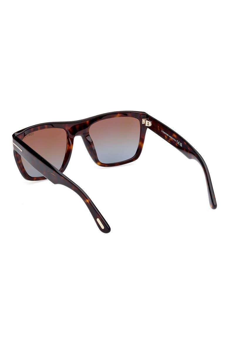 Alberto 55mm Gradient Square Sunglasses, Alternate, color, DARK HAVANA / GRADIENT BROWN
