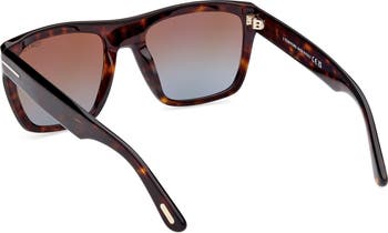Alberto 55mm Gradient Square Sunglasses