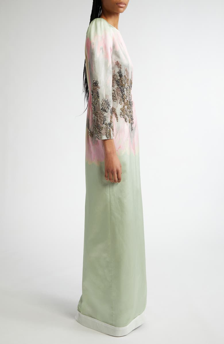 Dries Van Noten Dalista Beaded Brushtroke Long Sleeve Dress, Alternate, color,