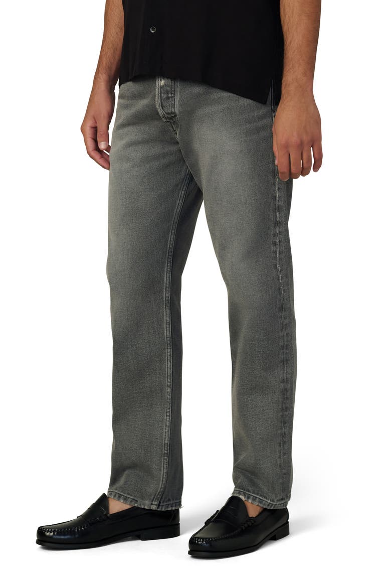 The Relaxed Distressed Straight Leg Jeans, Alternate, color, BLACKBURN