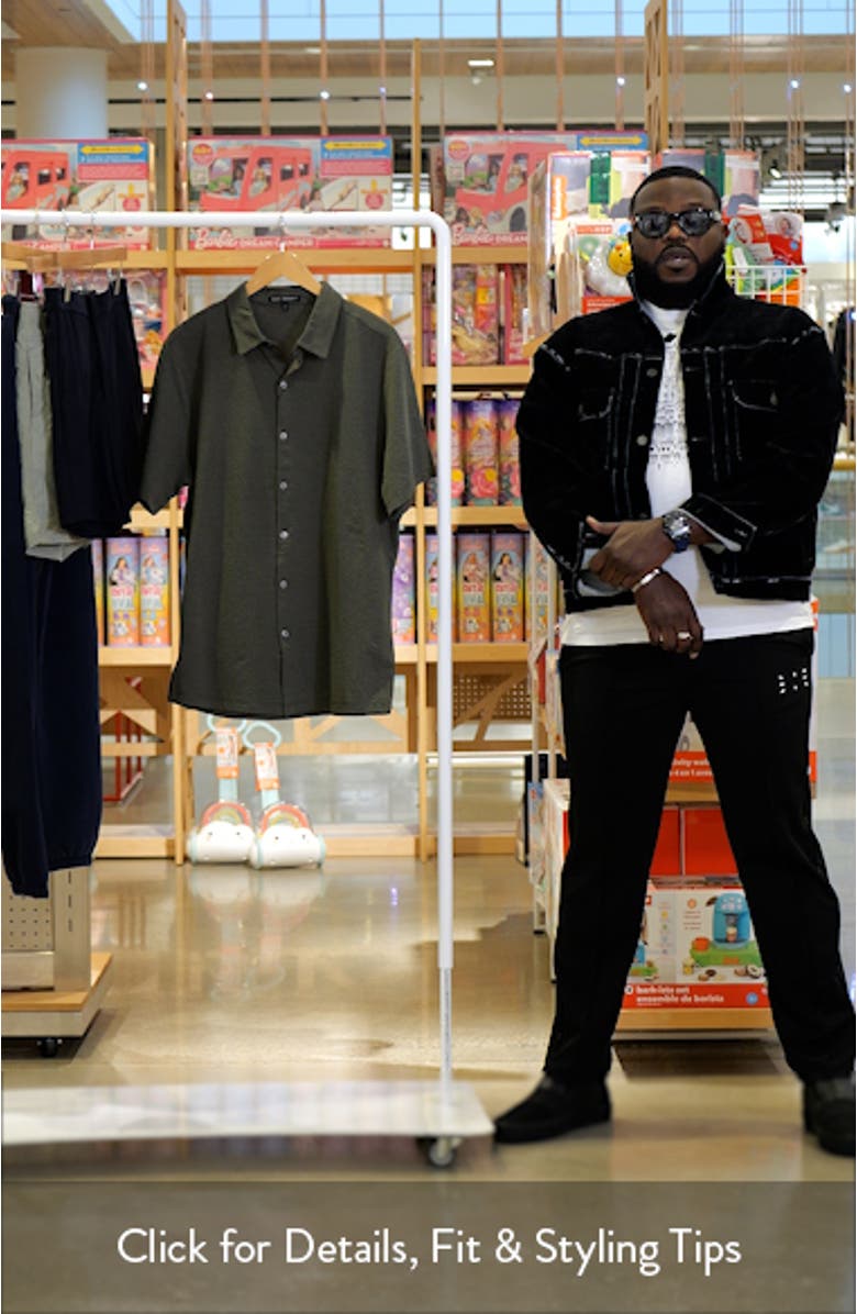 Manny Short Sleeve Knit Button-Up Shirt, sales video thumbnail