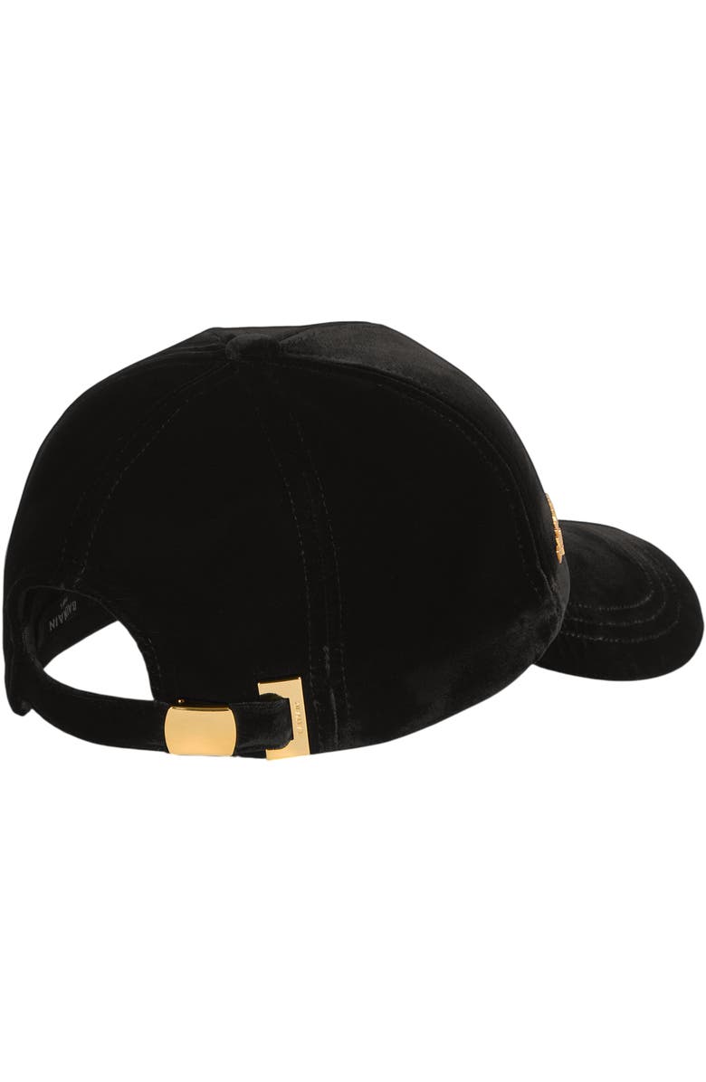 Balmain Paris velvet cap, Alternate, color, Black