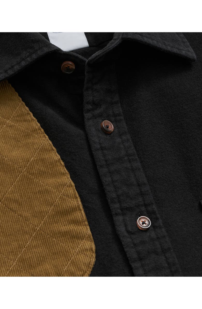 Brooks Brothers Military Cotton Chamois Button-Up Shirt, Alternate, color, Black