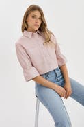 LAMARQUE Carolina | Leather Ruffle Sleeve Jacket