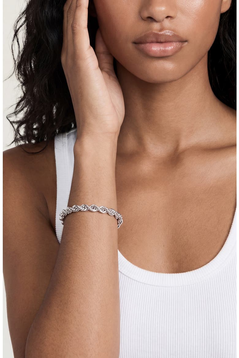 Spiral Chain Bracelet, Alternate, color, SILVER