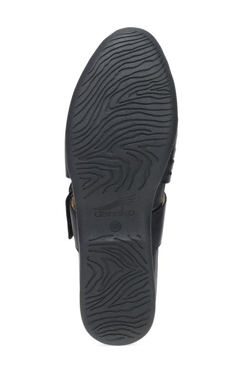 Dansko Leilani Pointed Toe Mule In Black Burnished Nappa
