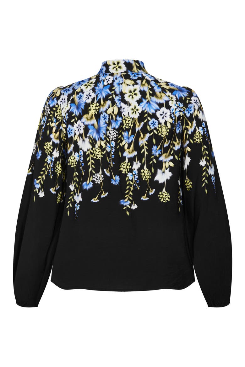 Kayla Floral Print Shirt, Alternate, color, BLUE FLORAL