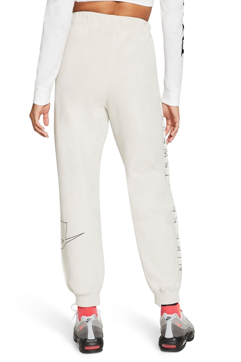 Sportswear Women's Fleece Pants, Alternate, color, LIGHT BONE/ BLACK