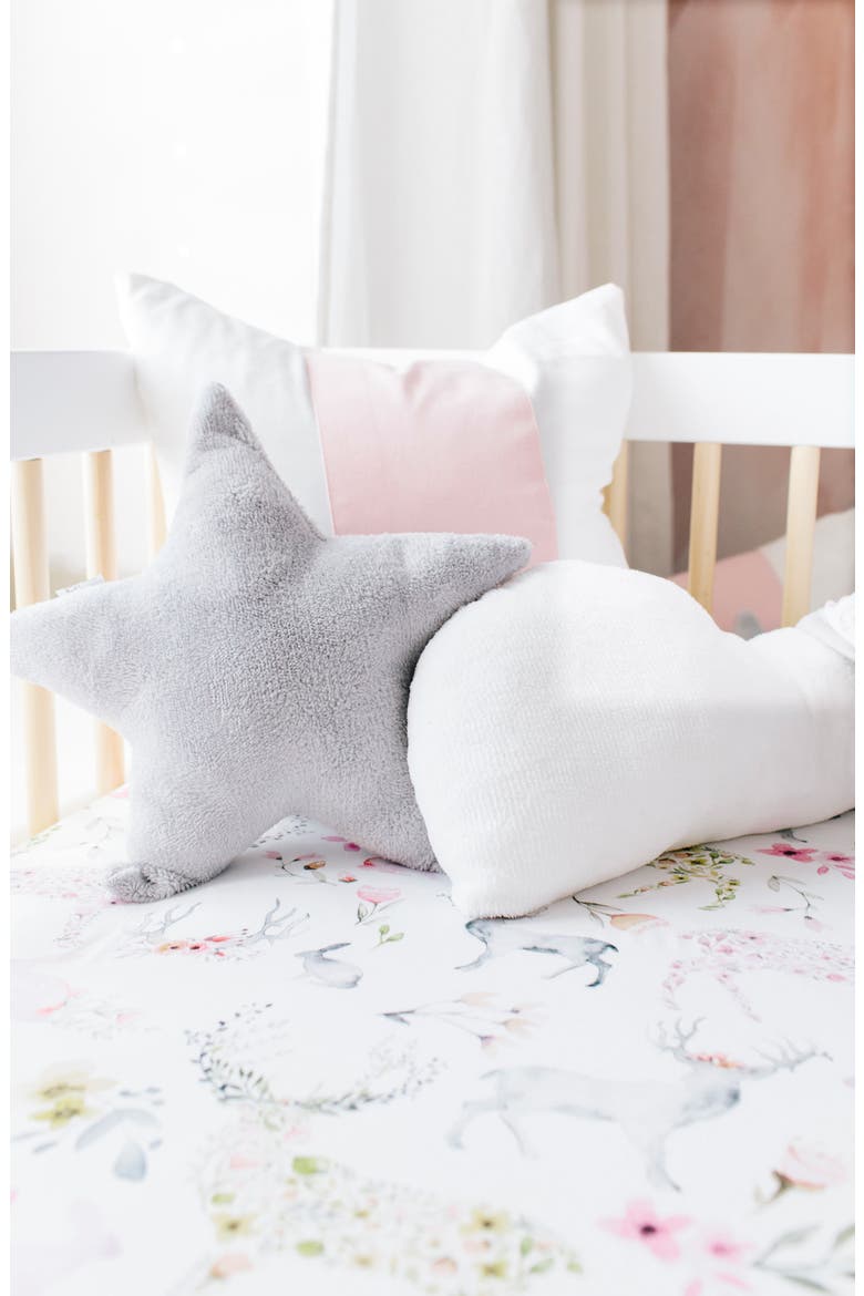 Fawn Changing Pad Cover & Fitted Crib Sheet Set, Alternate, color, BLUSH