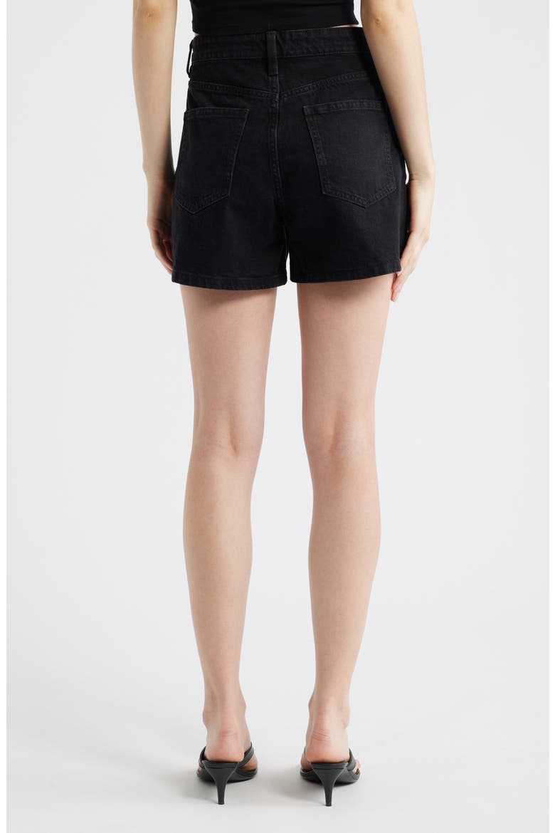 Denim Shorts, Alternate, color, BLACK DENIM