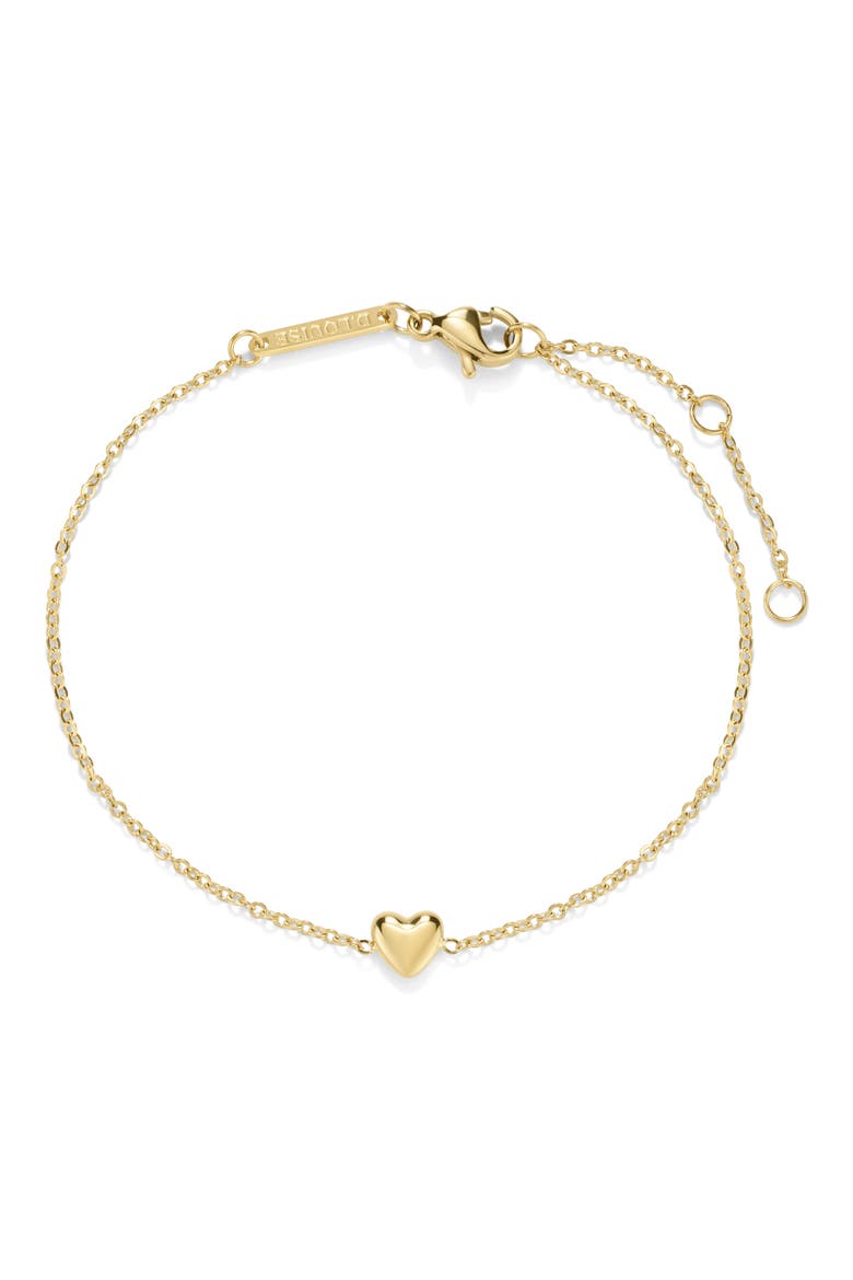 Mini Heart Bracelet, Main, color, GOLD