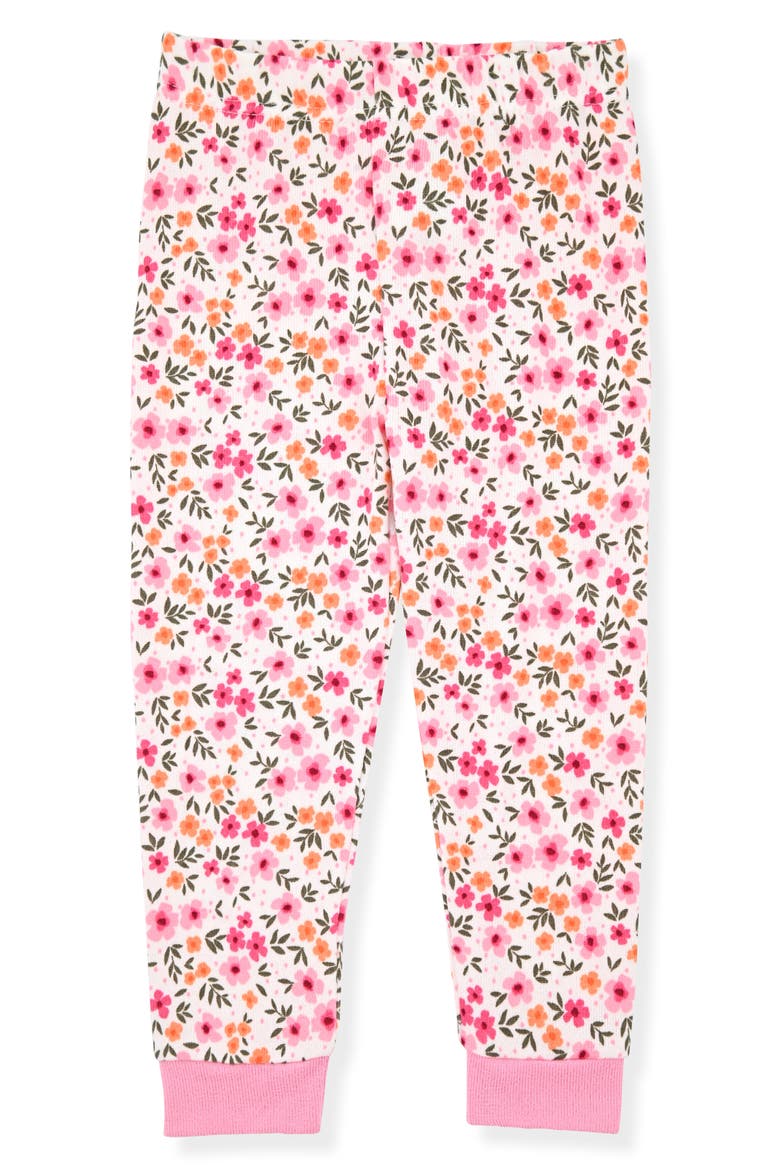 Print Fitted Two-Piece Pajamas & Socks Set, Alternate, color, PINK