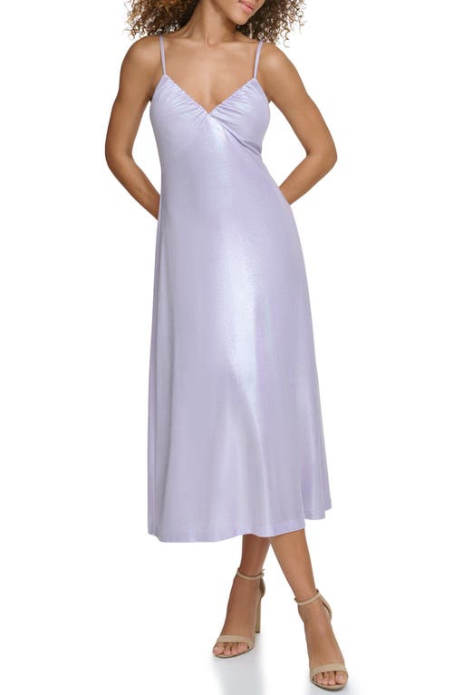 Siena Metalllic Knit Slipdress In Lilac