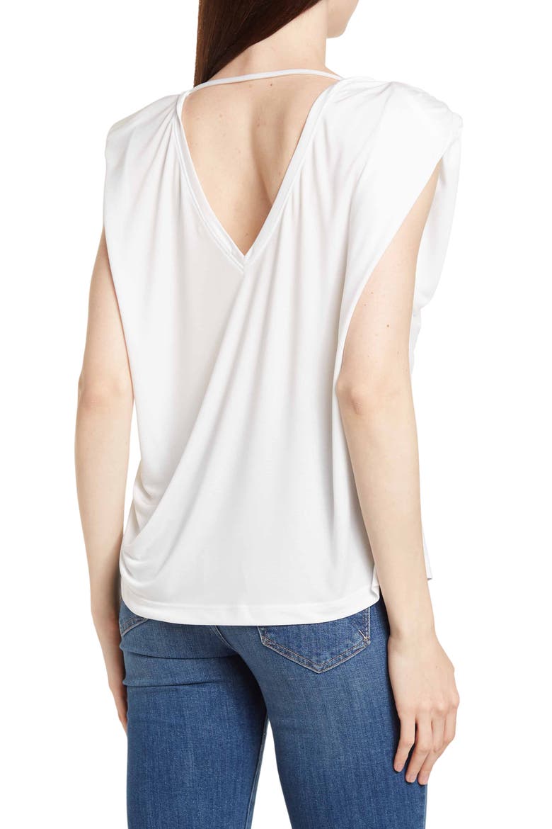 Erica Draped Muscle Tank, Alternate, color, IVORY