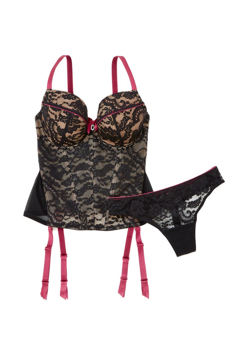 Adore Me Moreen Bustier, Alternate, color, Black