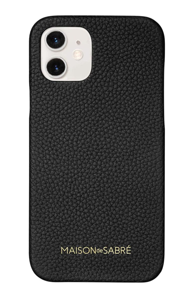 MAISON de SABRÉ Leather Phone Case, Main, color, 