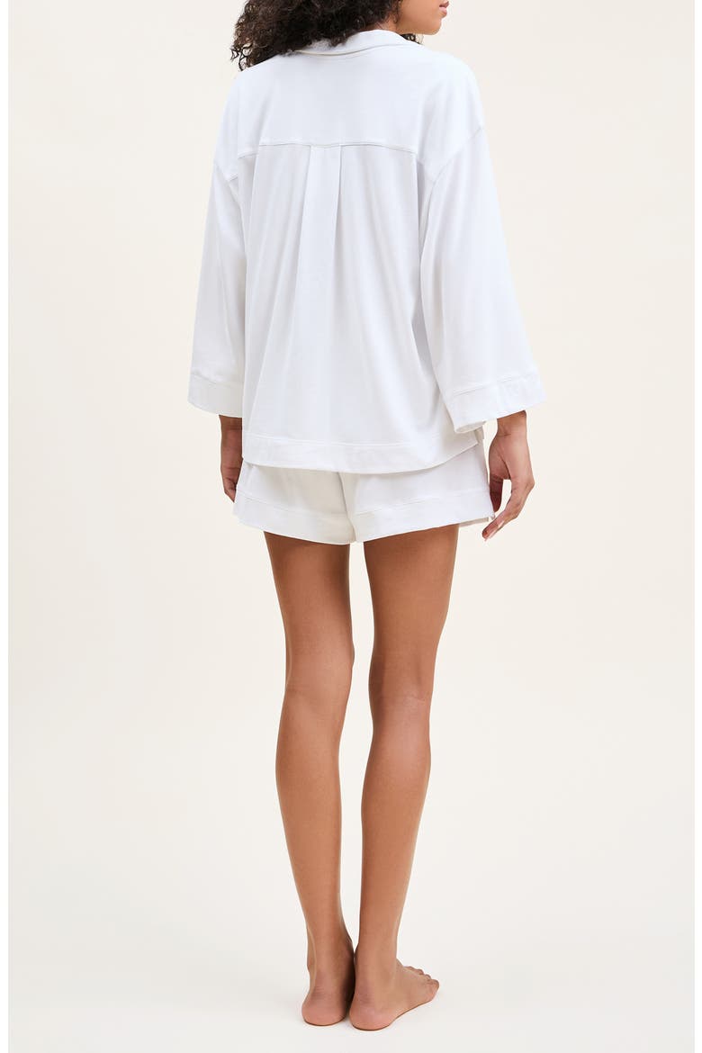 Olivia Pima Cotton Short Pajamas, Alternate, color, WHITE
