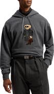 Ralph Lauren Purple Label Felpa Bear Appliqué Cotton & Cashmere Hoodie