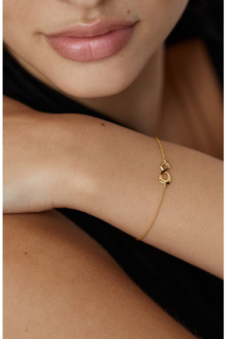 Infinity Chain Bracelet, Alternate, color, 18CT GOLD VERMEIL