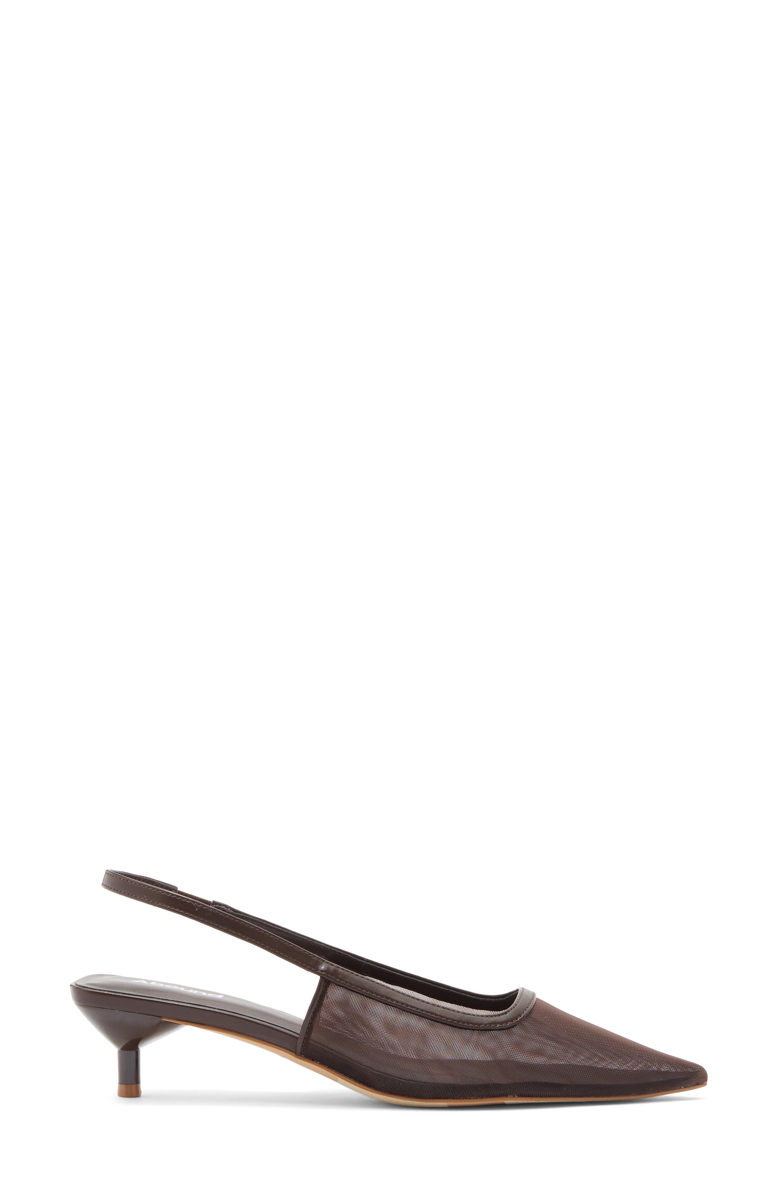 Abound Landria Slingback Kitten Heel Pump, Alternate, color, Brown Chocolate
