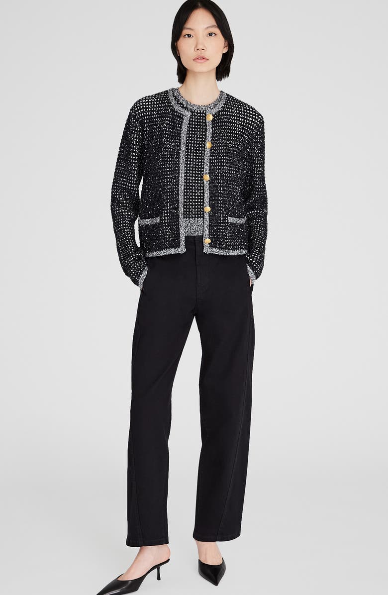 Club Monaco Tweed Cardigan, Alternate, color, 