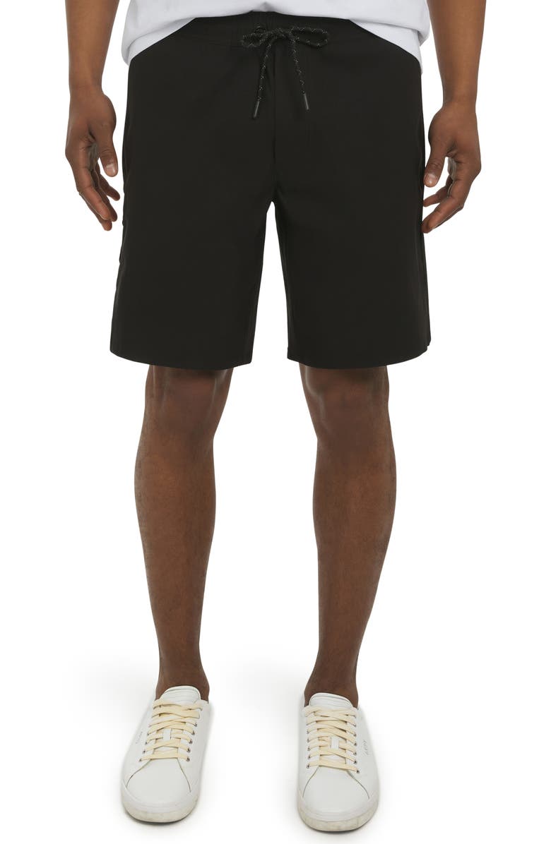 DKNY SPORTSWEAR Riker Tech Shorts, Main, color, Black