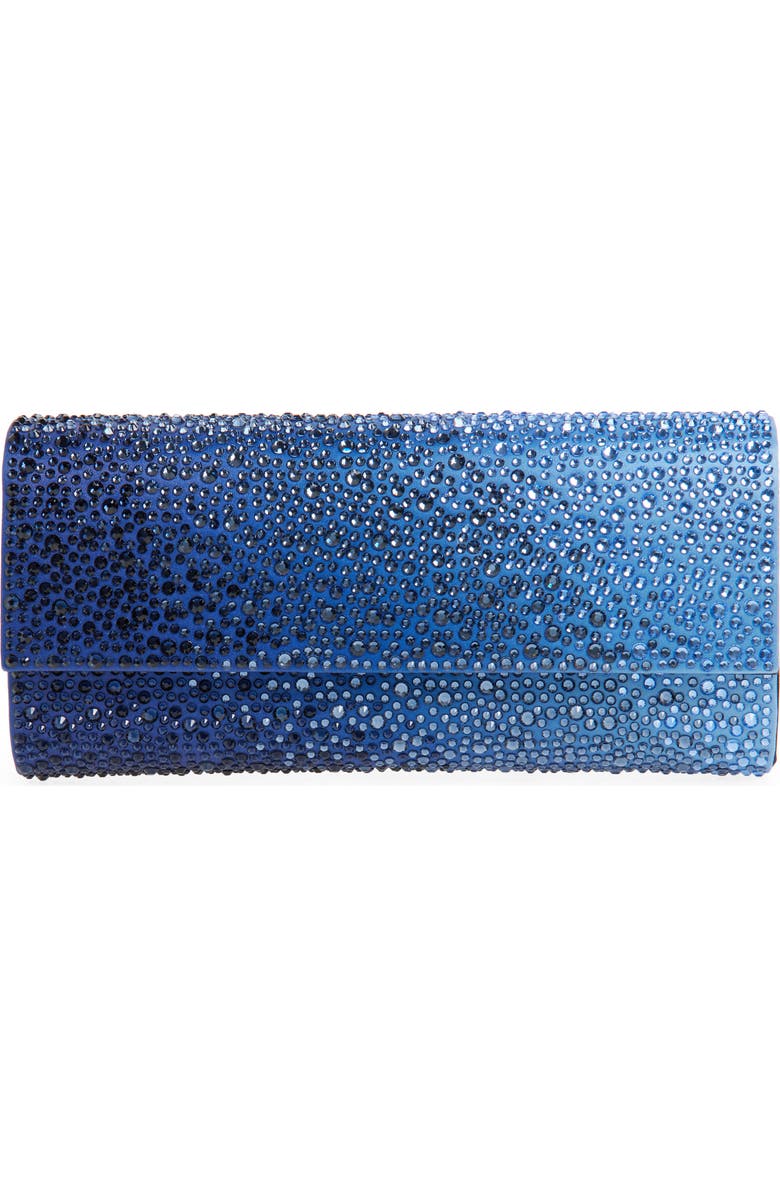 JUDITH LEIBER COUTURE Perry Crystal Embellished Satin Clutch, Main, color,