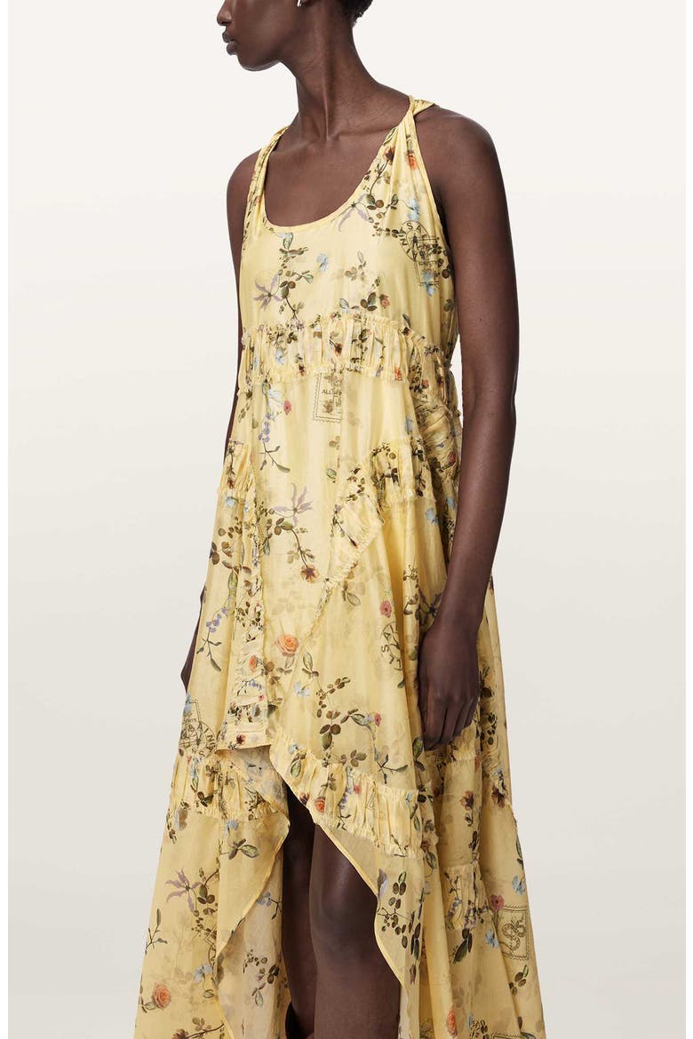 Dorina Floral High-Low Maxi Dress, Alternate, color, CARMEL PALE YELLOW