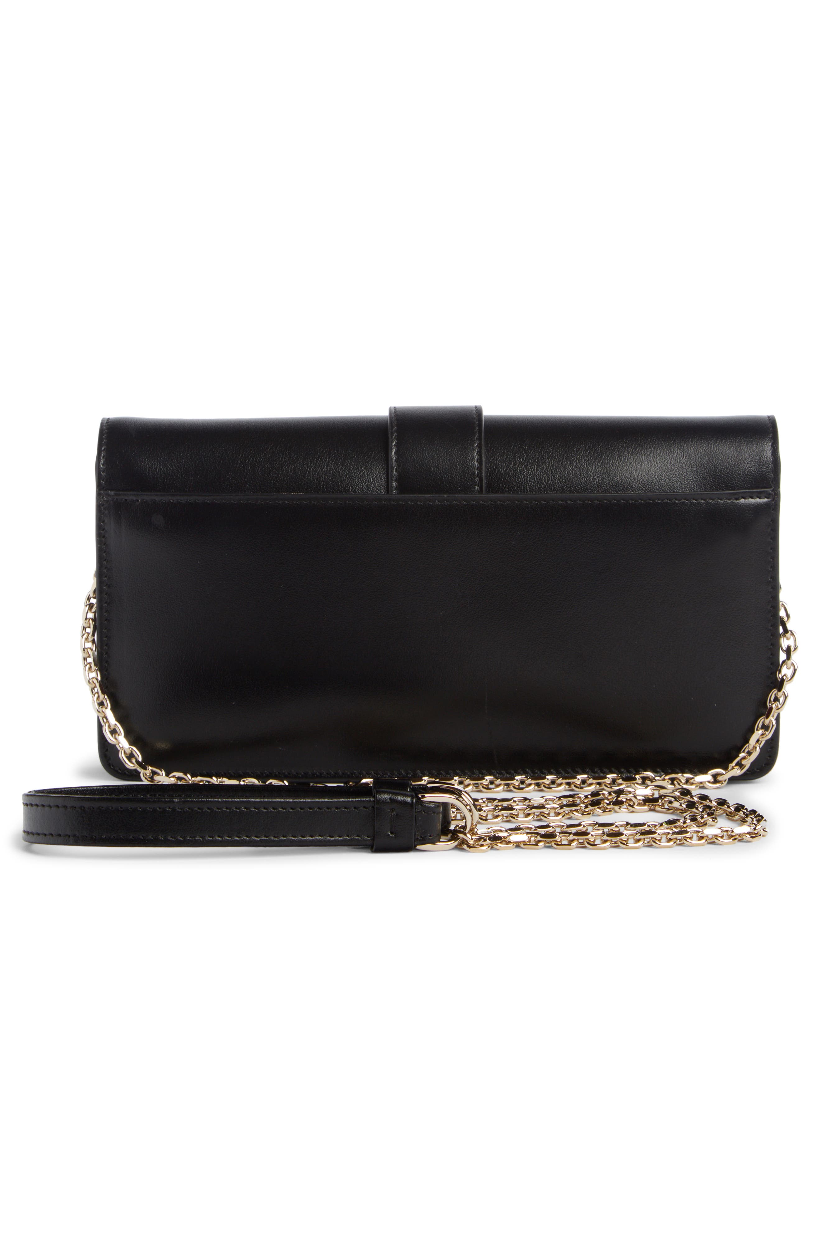 Roger Vivier Viv Leather Clutch, Alternate, color, 
