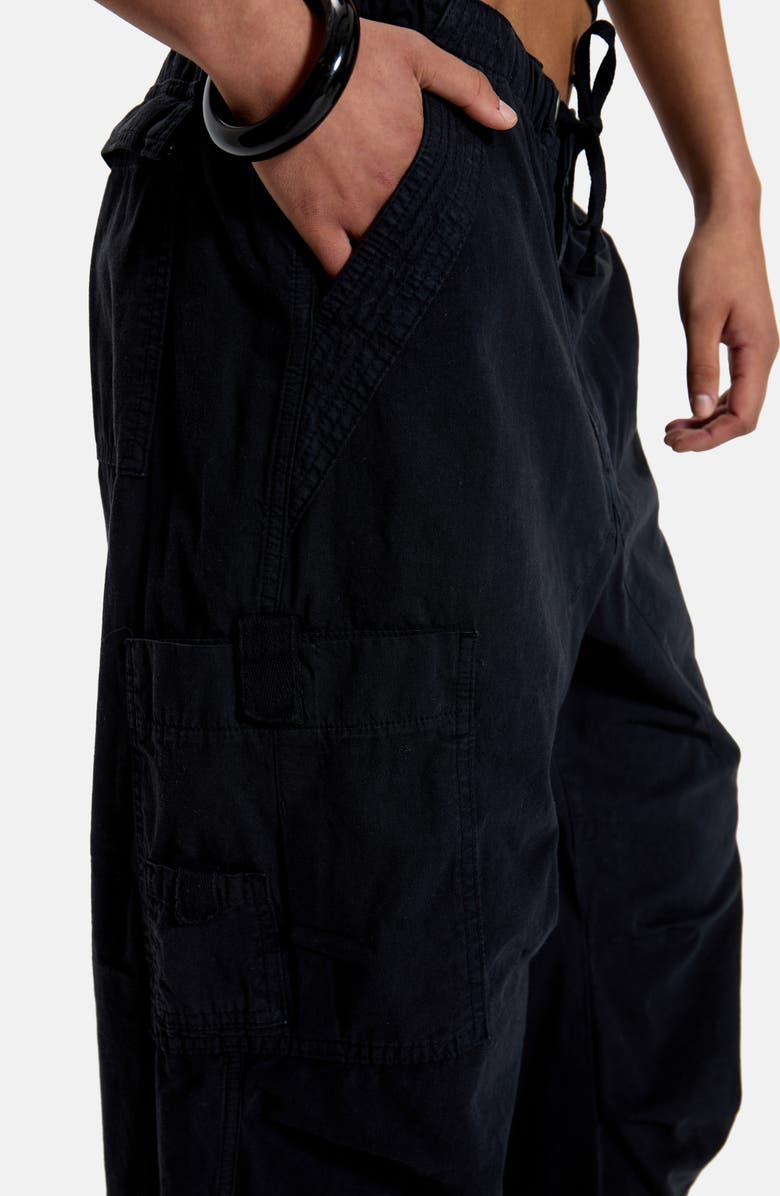 JADED LONDON Parachute Pants, Alternate, color, Black