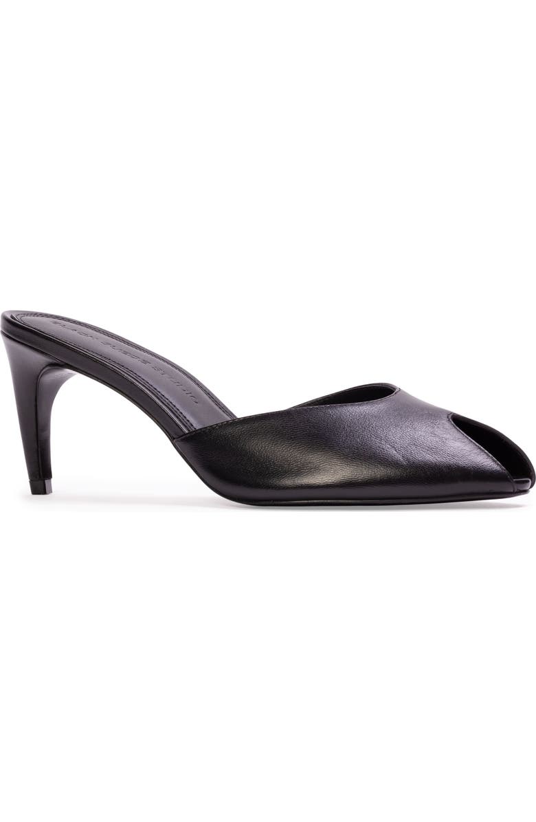 BLACK SUEDE STUDIO Dovie 70 Leather Mule, Alternate, color, Black Leather