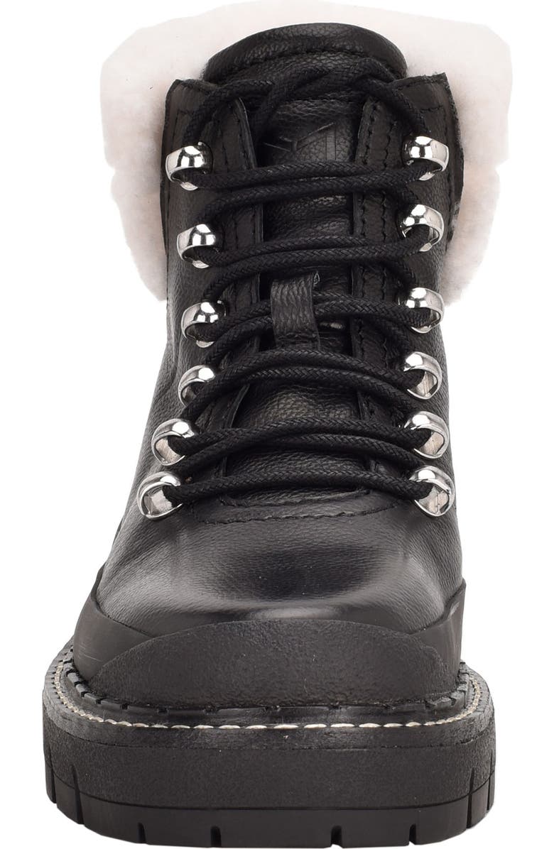 Marc Fisher LTD Cade Genuine Shearling Cuff Lace-Up Boot, Alternate, color,