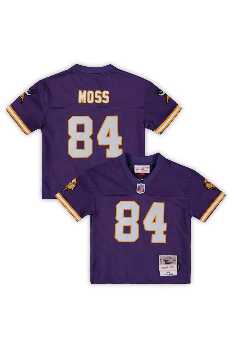 Toddler Mitchell & Ness Randy Moss Purple Minnesota Vikings 1998 Retired Legacy Jersey, Main, color, Purple