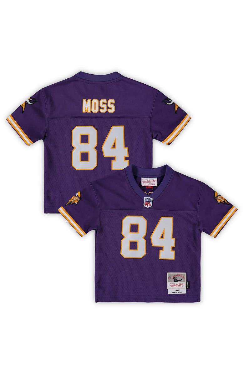 Mitchell & Ness Toddler Mitchell & Ness Randy Moss Purple Minnesota Vikings 1998 Retired Legacy Jersey, Main, color, Purple
