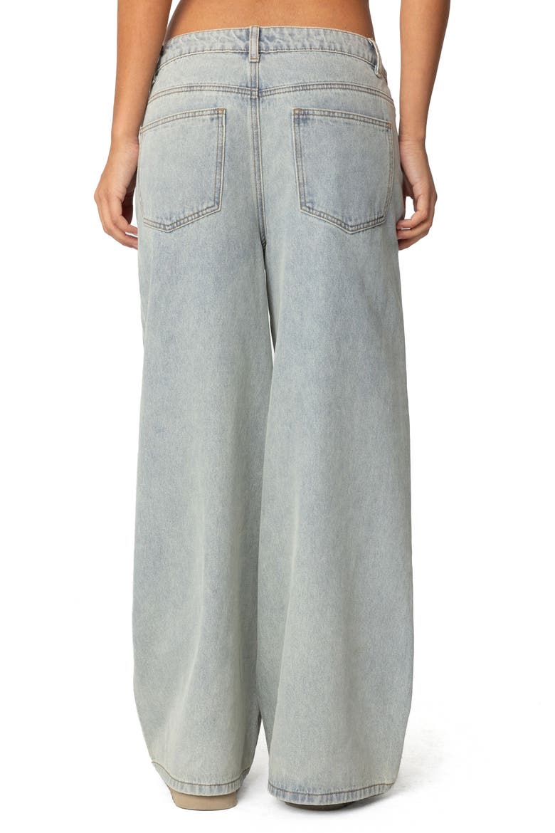 Side Stripe Wide Leg Jeans, Alternate, color, LIGHT-BLUE