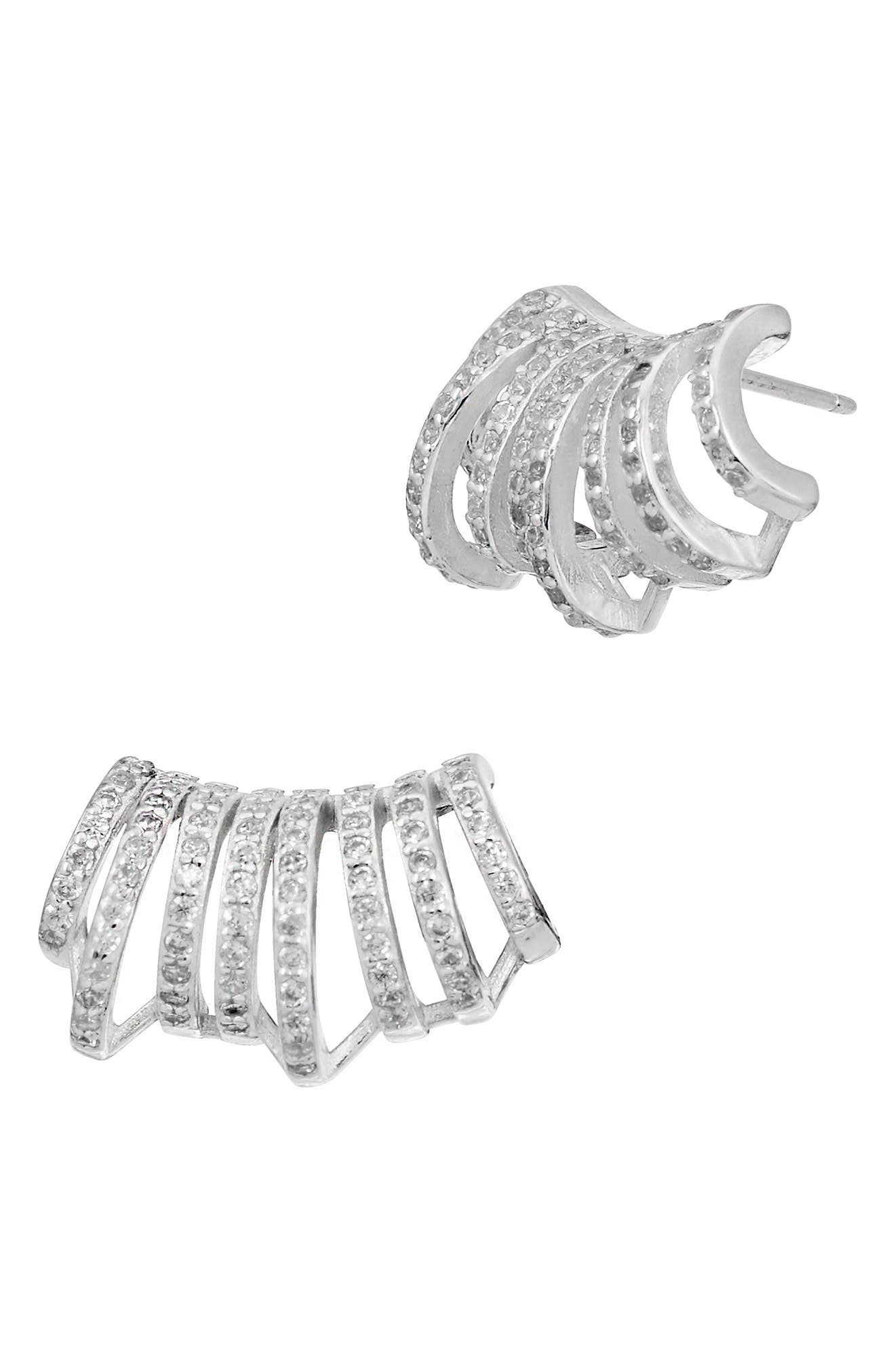 SAVVY CIE JEWELS CZ Pavé Ear Hugger Earrings