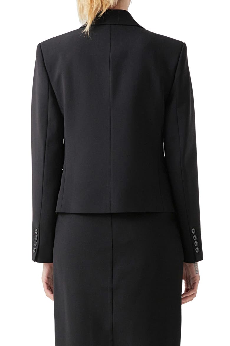 Double Breasted Blazer, Alternate, color, BLACK