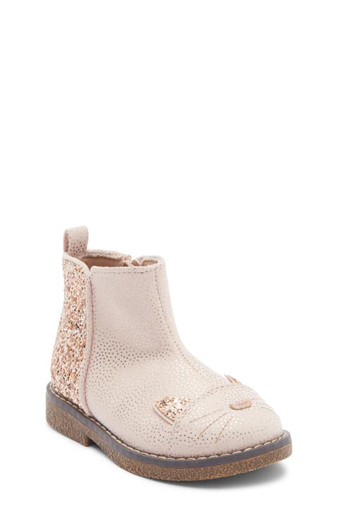 Kids' Kitty Glitter Bootie (Toddler & Walker)