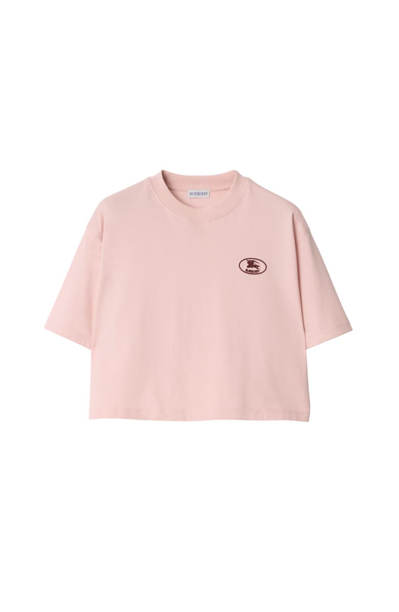 Burberry Cropped Cotton T-shirt, Alternate, color, Bouquet