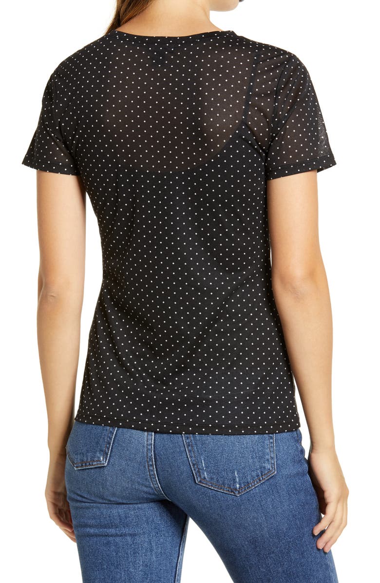 Halogen<sup>®</sup> Crewneck Mesh Top, Alternate, color,