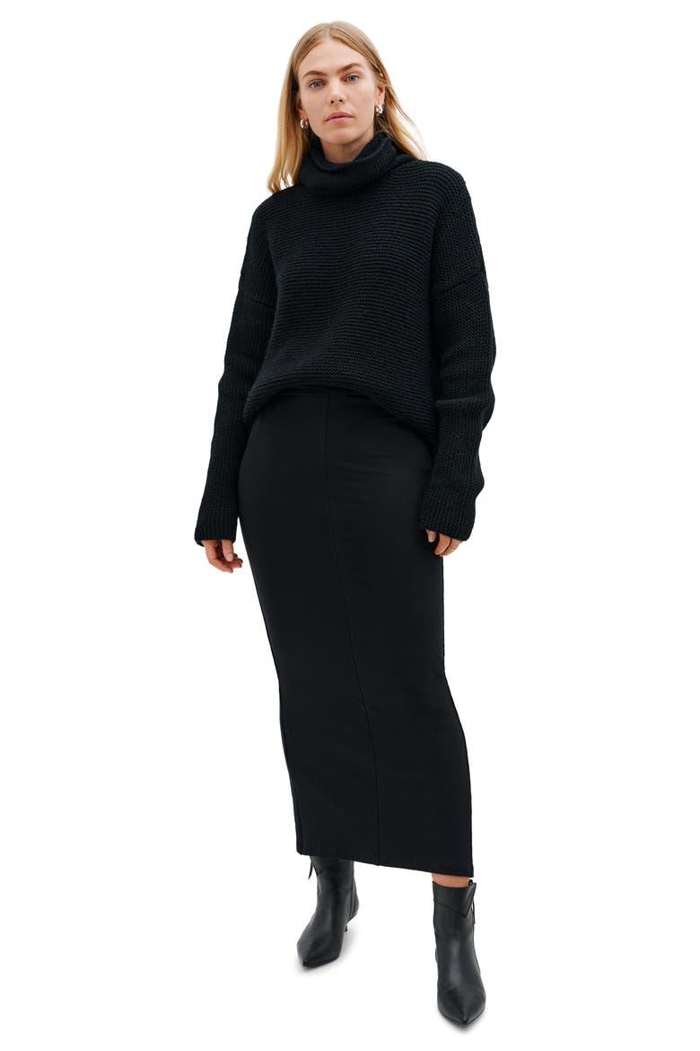 Belmont Midi Skirt, Alternate, color, BLACK