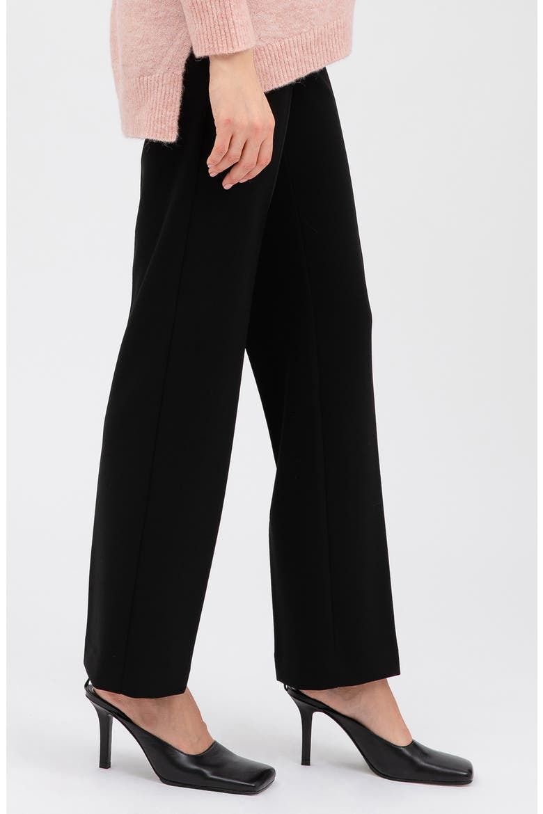 Over the Bump Straight Leg Maternity Pants, Alternate, color, BLACK